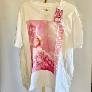 Megan Moroney Cloud 9 Graphic T-Shirt White Pink Country Music Merch Medium NEW